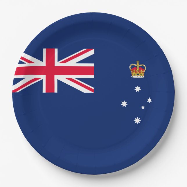 State Flag of Victoria (Australia) Paper Plate (Front)