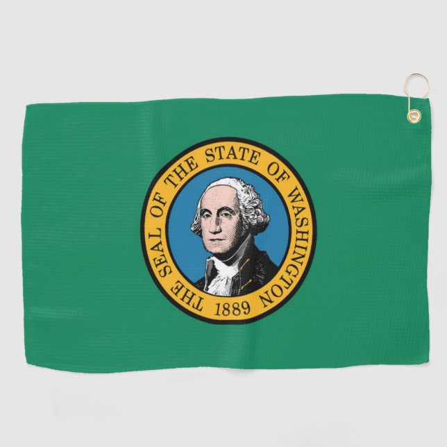 State Flag of Washington, USA Golf Towel (Horizontal)