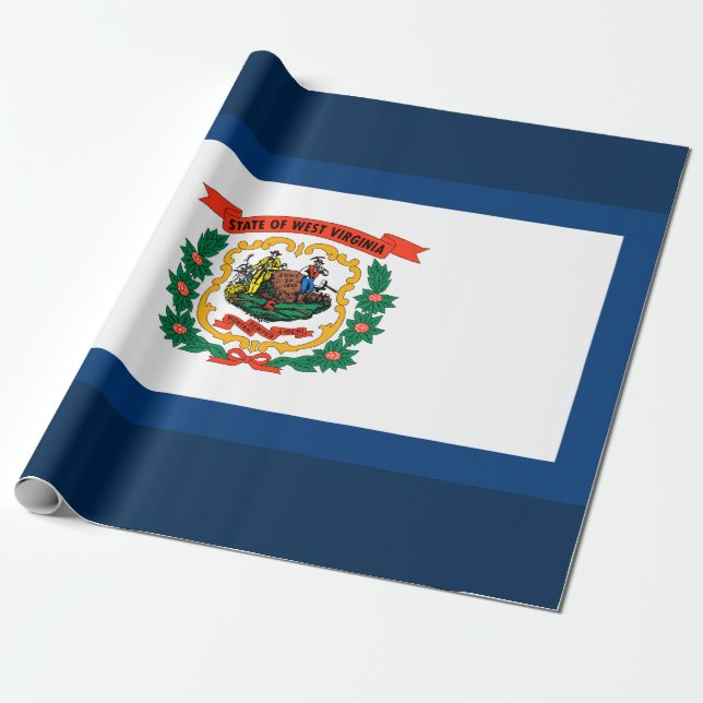State Flag of West Virginia Wrapping Paper (Unrolled)