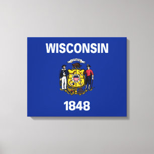 State Flag of Wisconsin Canvas Print