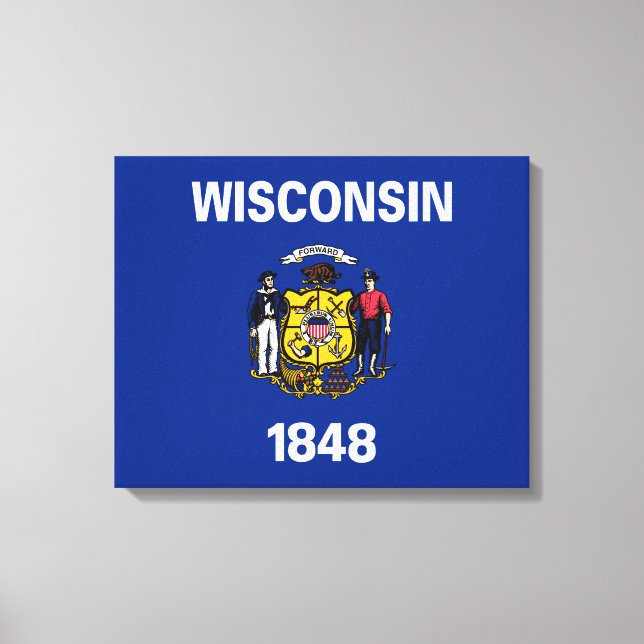 State Flag of Wisconsin Canvas Print (Front)