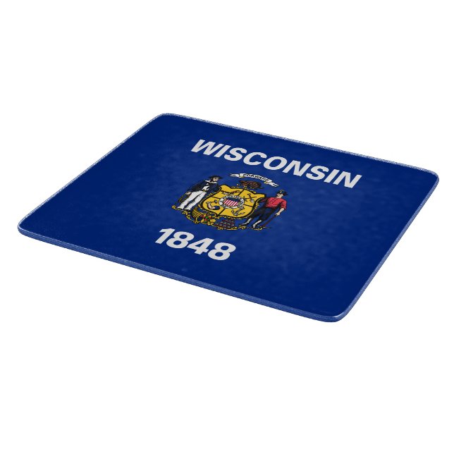 State Flag of Wisconsin Cutting Board (Corner)
