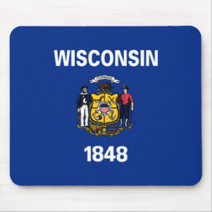 State Flag of Wisconsin Mouse Mat