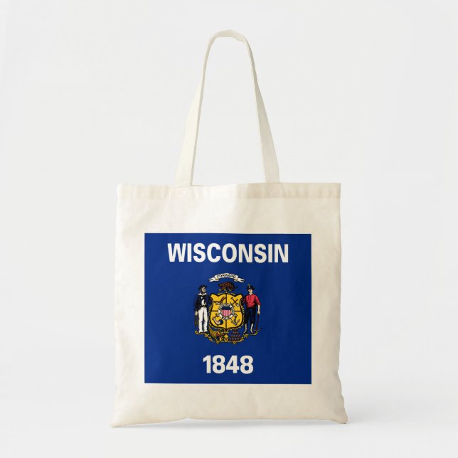 State Flag of Wisconsin Tote Bag (Front)