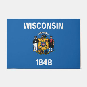 State Flag of Wisconsin, USA Doormat