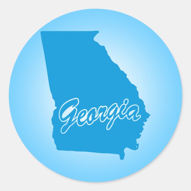 State Georgia Classic Round Sticker (Front)