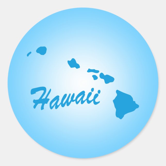 State Hawaii Classic Round Sticker (Front)