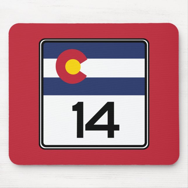 State Highway 14, Colorado, USA Mouse Mat (Front)