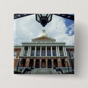 State House Capitol Building, Boston, MA, USA 15 Cm Square Badge