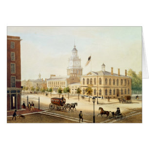 State House, Philadelphia, engraved by Deroy