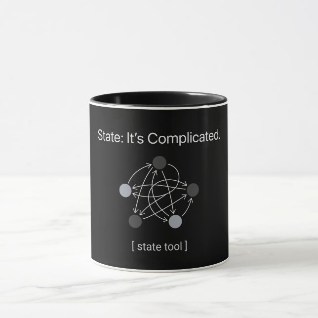 State Its Complicated Programmer Humor Mug (Center)