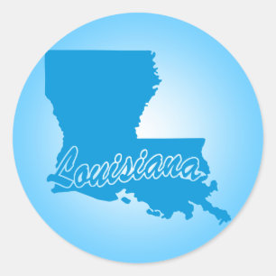 State Louisiana Classic Round Sticker
