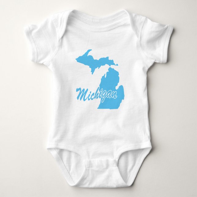 State Michigan Baby Bodysuit (Front)