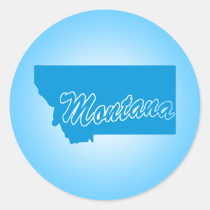 State Montana Classic Round Sticker
