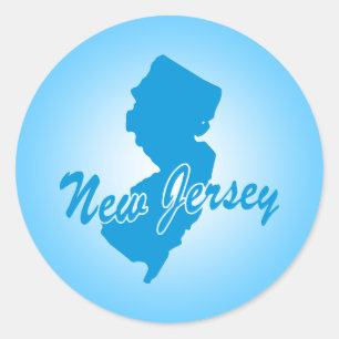 State New Jersey Classic Round Sticker