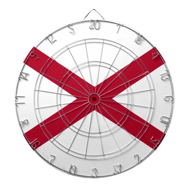 State of Alabama Flag Dartboard (Front)