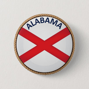 State of Alabama Flag Seal Button