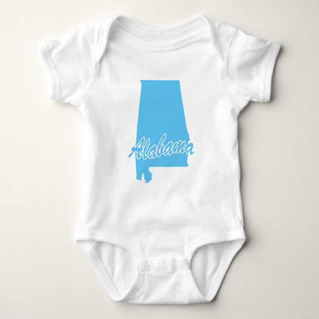 State Of Alabama Shape Baby Bodysuit (Front)