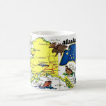 State of Alaska Map Postcard Mug<br><div class="desc">A wonderful old,  vintage postcard from the State of Alaska repurposed!</div>