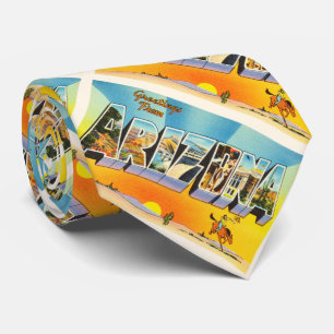 State of Arizona AZ Old Vintage Travel Souvenir Tie