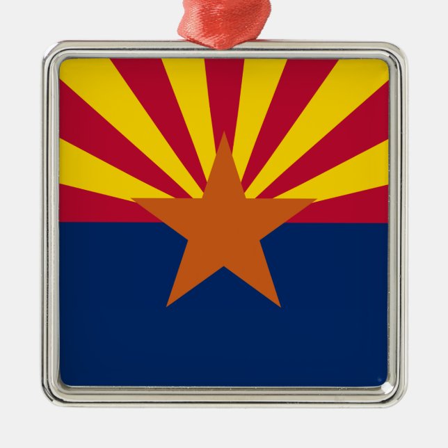  State of Arizona Flag Metal Tree Decoration (Front)
