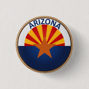 State of Arizona Flag Seal Button