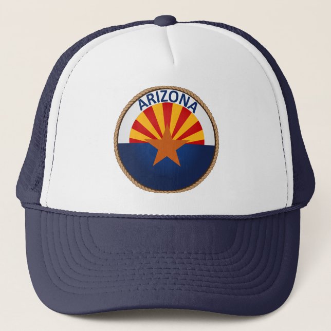 State of Arizona Flag Seal Trucker Hat (Front)