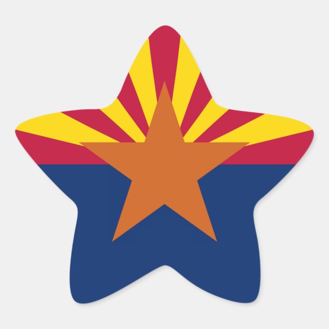  State of Arizona Flag Star Sticker (Front)