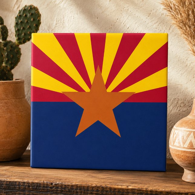  State of Arizona Flag Tile (State of Arizona Flag Ceramic Tile)