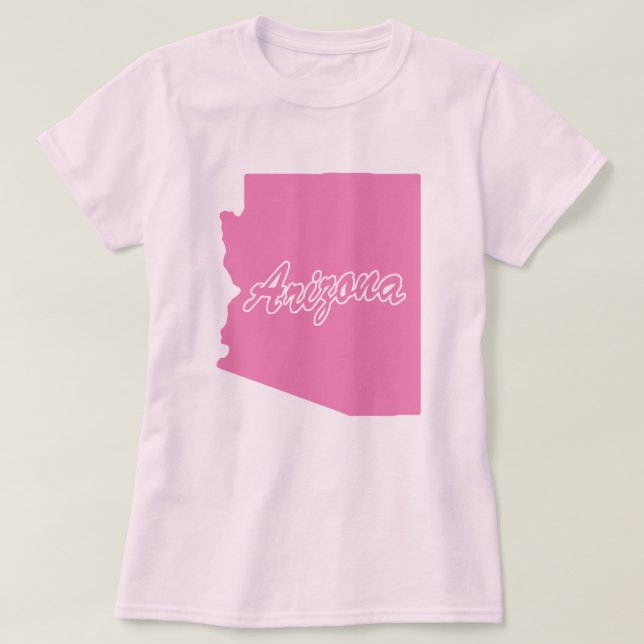 State Of Arizona Shape T-shirt (Design Front)