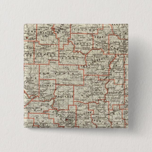 State of Arkansas 15 Cm Square Badge (Front)