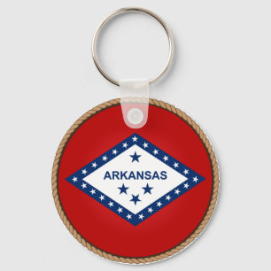 State of Arkansas Flag Seal Key Ring