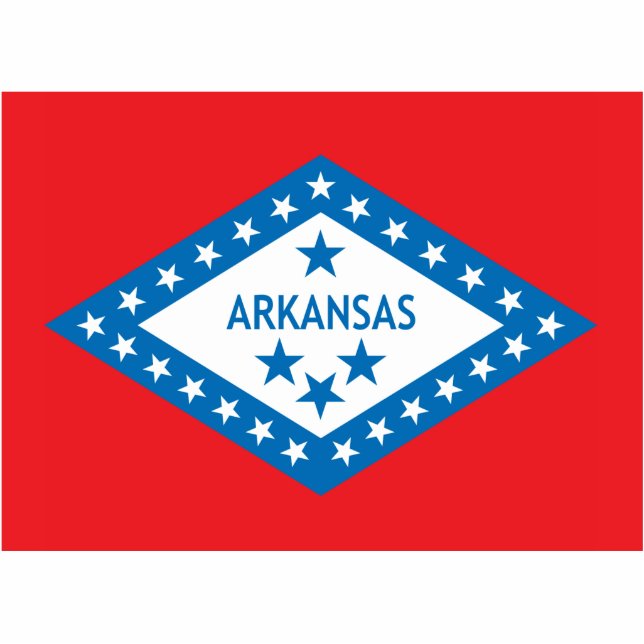 State of Arkansas flag Standing Photo Sculpture (Front)