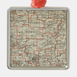 State of Arkansas Metal Tree Decoration