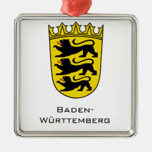 State of Baden-Württemberg Grand Coat of Arms Art Metal Tree Decoration