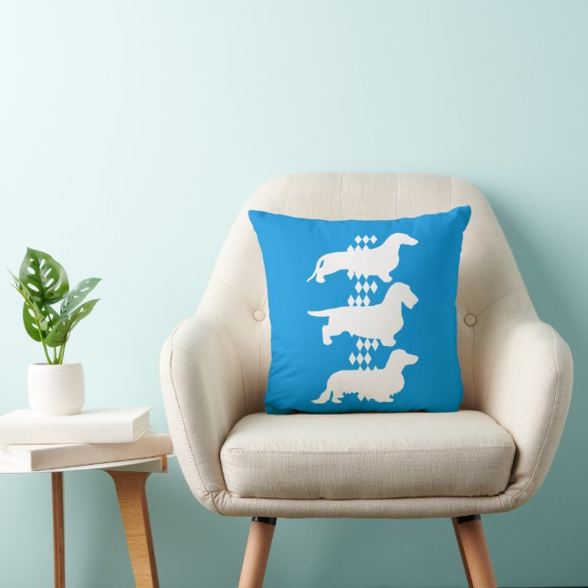 State Of Bavaria - 3 Different German Dachshunds Cushion (Chair)