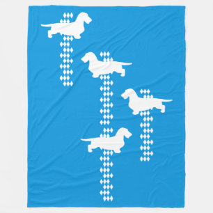 State Of Bavaria - Rough-Haired Dachshund Fleece Blanket