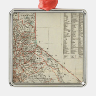 State of California 2 Metal Tree Decoration