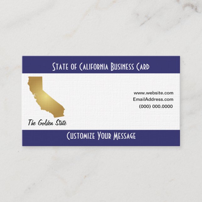 State of California Business Card Template (Front)