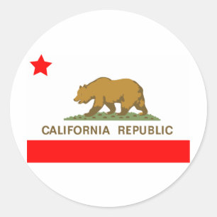 State of California Flag Classic Round Sticker