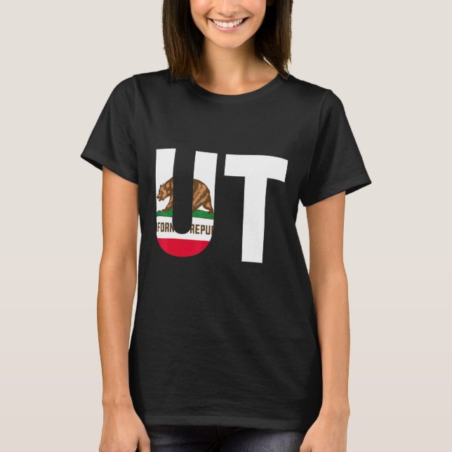 State of California Flag Utah UT Cities and States T-Shirt (Front)