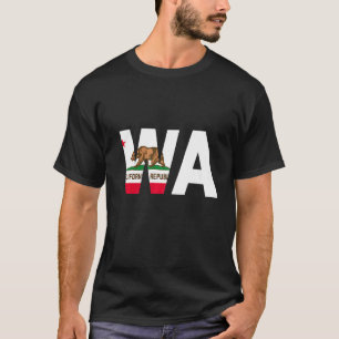State of California Flag Washington WA Cities and T-Shirt