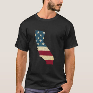 State of California Patriotic USA Flag for Men Wom T-Shirt