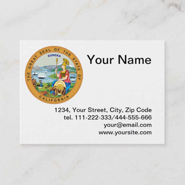 State of California seal Business Card (Front)