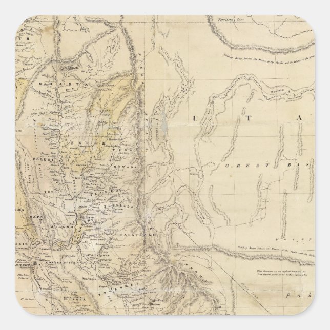 State of California Square Sticker (Front)