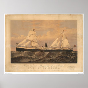 "State of California" Steamer (1275A) Poster