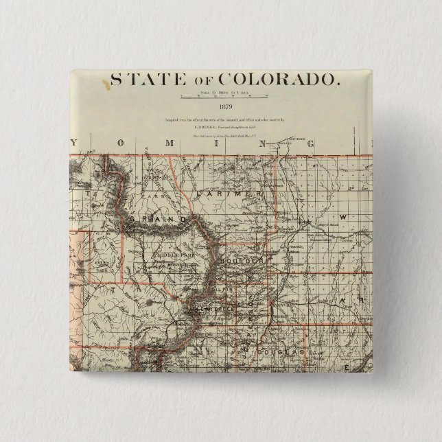 State of Colorado 15 Cm Square Badge (Front)