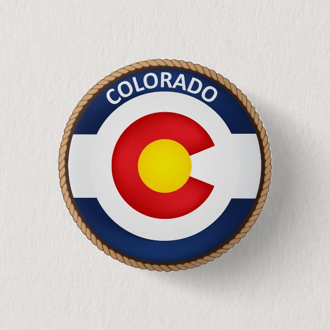 State of Colorado Flag Seal Button (Front)