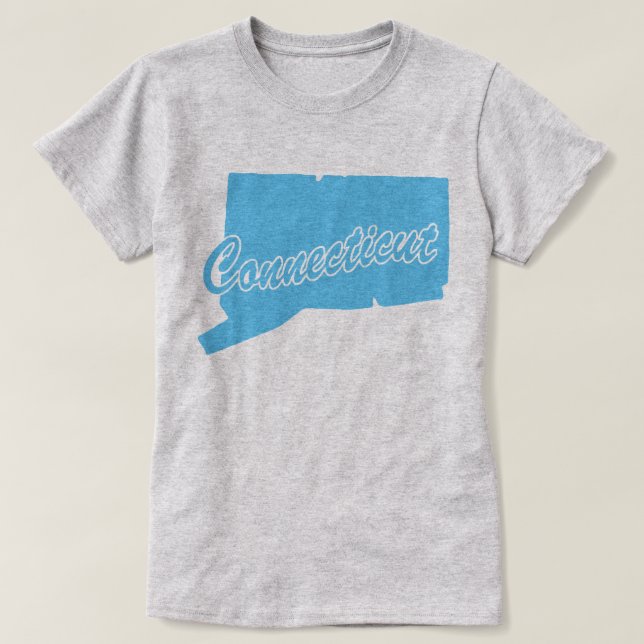State Of Connecticut Shape T-shirt (Design Front)