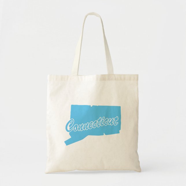 State Of Connecticut Shape Tote Bag (Front)